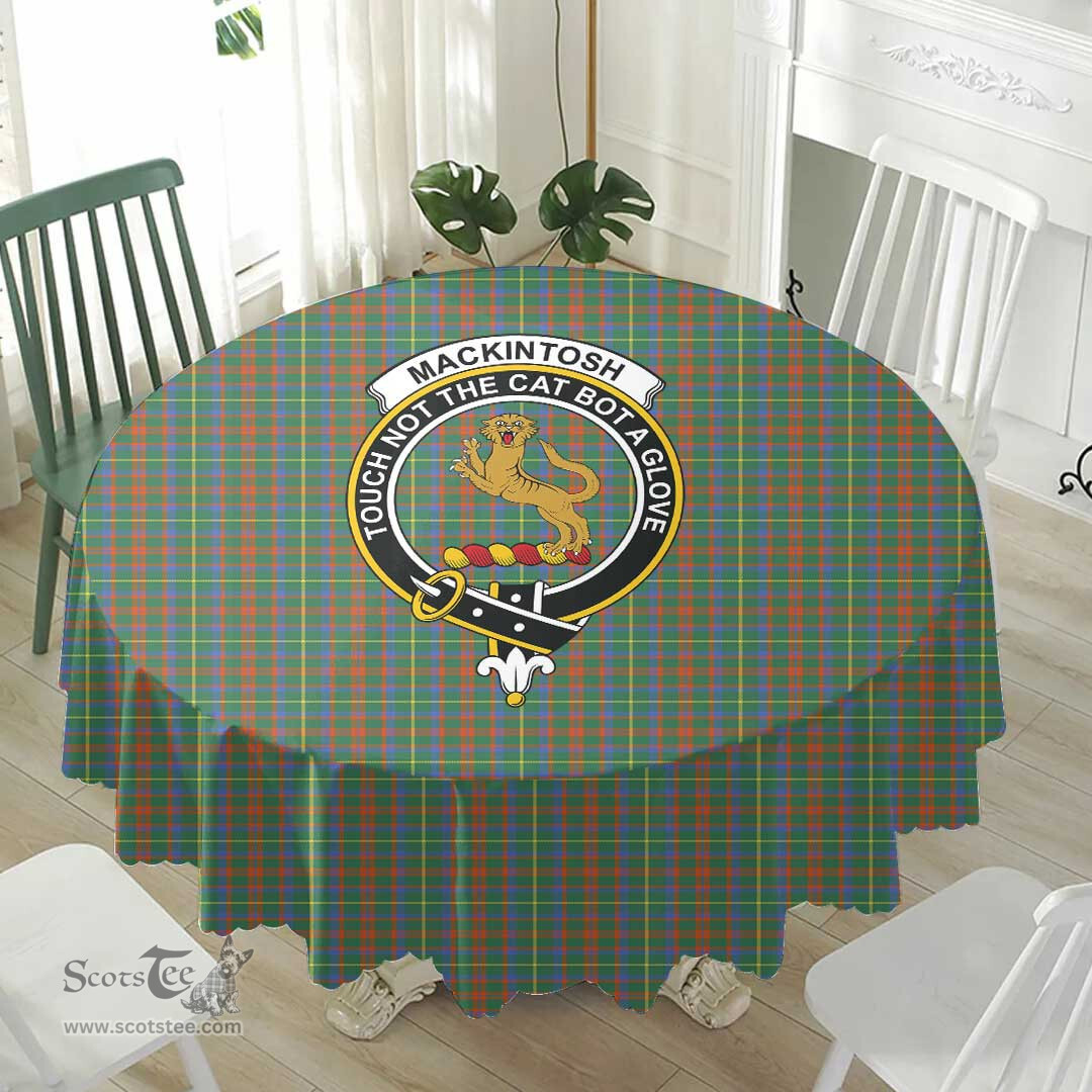 Scottish MacKintosh Hunting Ancient Crest Tartan Plaid Round Tablecloth Tartan Home Decor Scottish Plaid Tartan Plaid - ScotsTee - scotstee.com