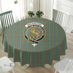 Scottish MacKintosh Hunting Ancient Crest Tartan Plaid Round Tablecloth Tartan Home Decor Scottish Plaid Tartan Plaid - ScotsTee - scotstee.com