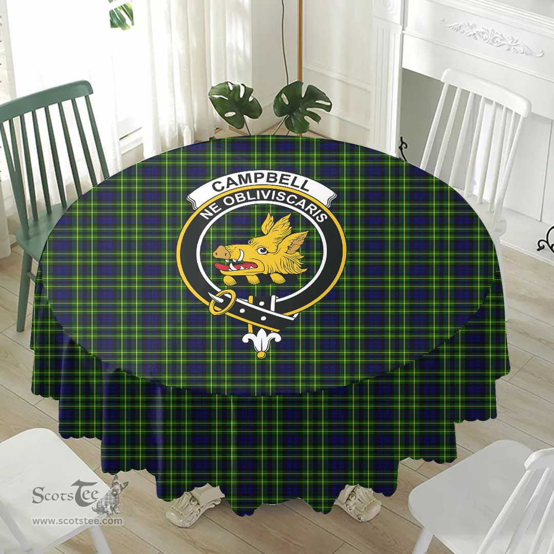 Scottish Campbell of Breadalbane Modern Crest Tartan Plaid Round Tablecloth Tartan Home Decor Scottish Plaid Tartan Plaid - ScotsTee - scotstee.com