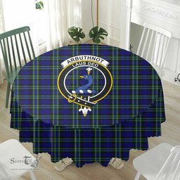 Scottish Arbuthnot Modern Crest Tartan Plaid Round Tablecloth Tartan Home Decor Scottish Plaid Tartan Plaid - ScotsTee - scotstee.com