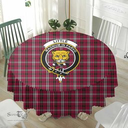 Scottish Little Crest Tartan Plaid Round Tablecloth Tartan Home Decor Scottish Plaid Tartan Plaid - ScotsTee - scotstee.com