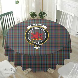 Scottish MacDuff Hunting Ancient Crest Tartan Plaid Round Tablecloth Tartan Home Decor Scottish Plaid Tartan Plaid - ScotsTee - scotstee.com