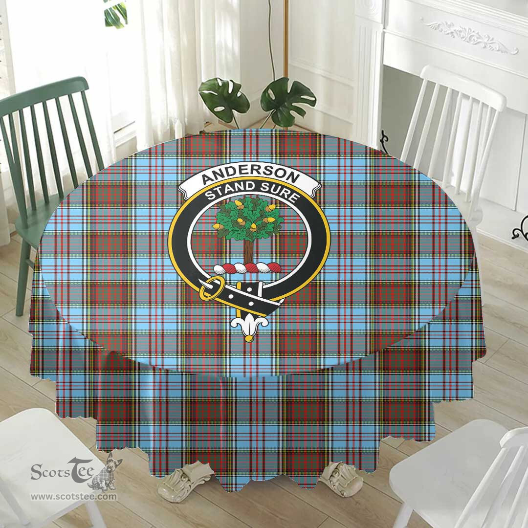 Scottish Anderson Ancient Crest Tartan Plaid Round Tablecloth Tartan Home Decor Scottish Plaid Tartan Plaid - ScotsTee - scotstee.com
