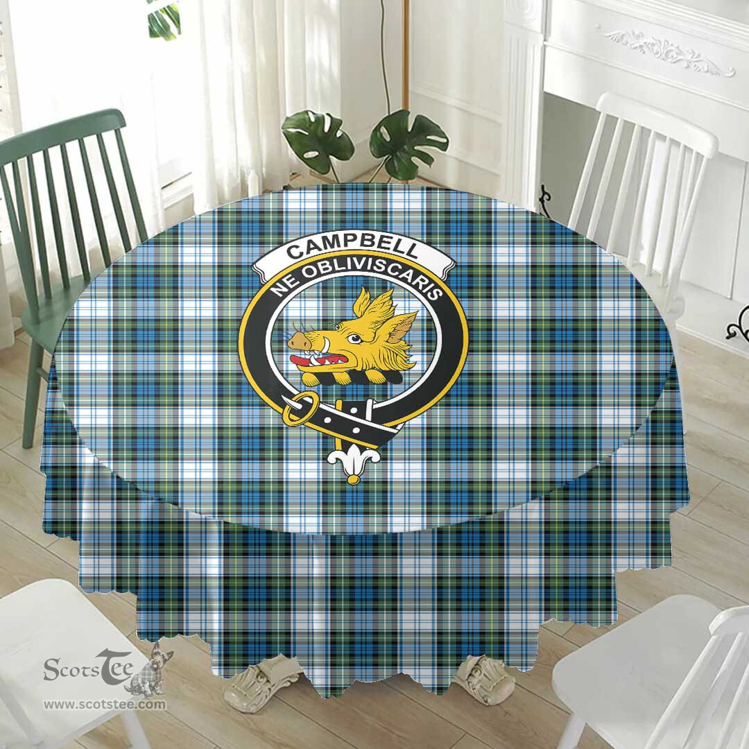 Scottish Campbell Dress Ancient Crest Tartan Plaid Round Tablecloth Tartan Home Decor Scottish Plaid Tartan Plaid - ScotsTee - scotstee.com
