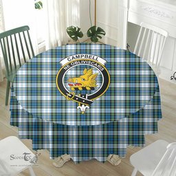 Scottish Campbell Dress Ancient Crest Tartan Plaid Round Tablecloth Tartan Home Decor Scottish Plaid Tartan Plaid - ScotsTee - scotstee.com