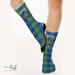 Scottish Barclay Hunting Ancient Crest Tartan Plaid Crew Socks - Scottish Clans Crest Socks Scottish Plaid Tartan Plaid - ScotsTee - scotstee.com