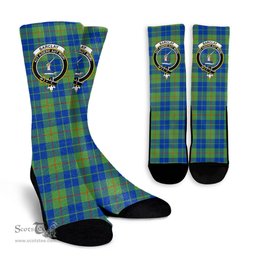 Scottish Barclay Hunting Ancient Crest Tartan Plaid Crew Socks - Scottish Clans Crest Socks Scottish Plaid Tartan Plaid - ScotsTee - scotstee.com