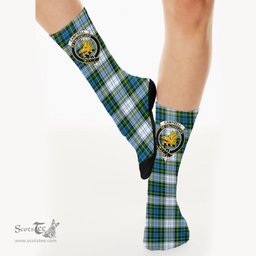 Scottish Campbell Dress Crest Tartan Plaid Crew Socks - Scottish Clans Crest Socks Scottish Plaid Tartan Plaid - ScotsTee - scotstee.com