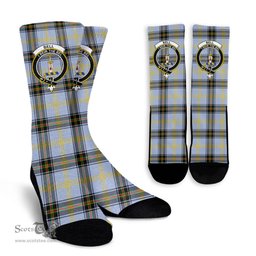 Scottish Bell of the Borders Crest Tartan Plaid Crew Socks - Scottish Clans Crest Socks Scottish Plaid Tartan Plaid - ScotsTee - scotstee.com