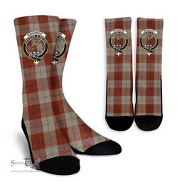 Scottish Davidson Dress Dancers Crest Tartan Plaid Crew Socks - Scottish Clans Crest Socks Scottish Plaid Tartan Plaid - ScotsTee - scotstee.com