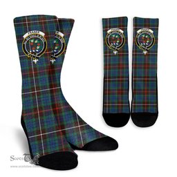 Scottish Fraser Hunting Ancient Crest Tartan Plaid Crew Socks - Scottish Clans Crest Socks Scottish Plaid Tartan Plaid - ScotsTee - scotstee.com