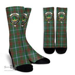 Scottish Gayre Crest Tartan Plaid Crew Socks - Scottish Clans Crest Socks Scottish Plaid Tartan Plaid - ScotsTee - scotstee.com