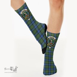Scottish MacLaren Ancient Crest Tartan Plaid Crew Socks - Scottish Clans Crest Socks Scottish Plaid Tartan Plaid - ScotsTee - scotstee.com