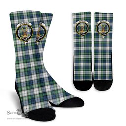 Scottish Gordon Dress Ancient Crest Tartan Plaid Crew Socks - Scottish Clans Crest Socks Scottish Plaid Tartan Plaid - ScotsTee - scotstee.com