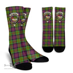Scottish MacDonald of Clanranald Crest Tartan Plaid Crew Socks - Scottish Clans Crest Socks Scottish Plaid Tartan Plaid - ScotsTee - scotstee.com