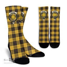 Scottish MacLeod of Lewis Ancient Crest Tartan Plaid Crew Socks - Scottish Clans Crest Socks Scottish Plaid Tartan Plaid - ScotsTee - scotstee.com