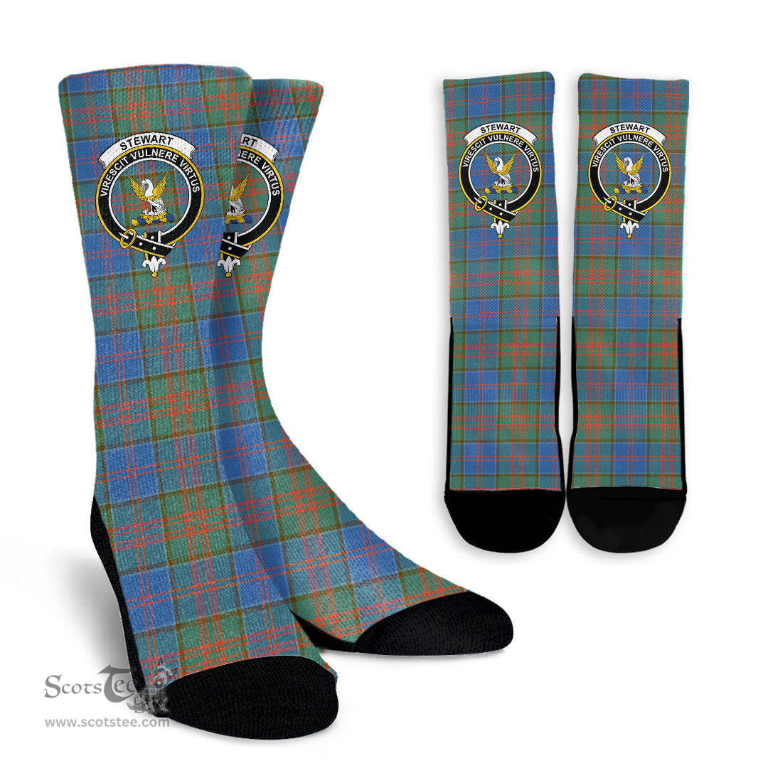 Scottish Stewart of Appin Hunting Ancient Crest Tartan Plaid Crew Socks - Scottish Clans Crest Socks Scottish Plaid Tartan Plaid - ScotsTee - scotstee.com