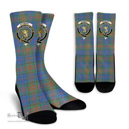 Scottish Stewart of Appin Hunting Ancient Crest Tartan Plaid Crew Socks - Scottish Clans Crest Socks Scottish Plaid Tartan Plaid - ScotsTee - scotstee.com