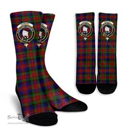 Scottish Tennant Crest Tartan Plaid Crew Socks - Scottish Clans Crest Socks Scottish Plaid Tartan Plaid - ScotsTee - scotstee.com