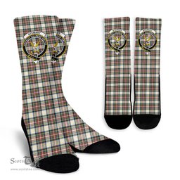 Scottish Stewart Dress Ancient Crest Tartan Plaid Crew Socks - Scottish Clans Crest Socks Scottish Plaid Tartan Plaid - ScotsTee - scotstee.com