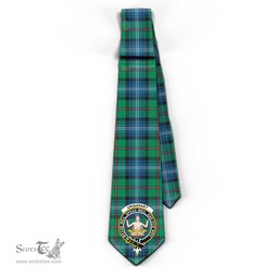 Scottish Urquhart Ancient Tartan Tie with Family Crest Tartan Plaid NeckTie Scottish Plaid Tartan Plaid - ScotsTee - scotstee.com