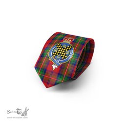 Scottish Waddell (Fife), Greg Tartan Tie with Family Crest Tartan Plaid NeckTie Scottish Plaid Tartan Plaid - ScotsTee - scotstee.com