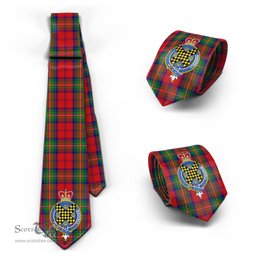 Scottish Waddell (Fife), Greg Tartan Tie with Family Crest Tartan Plaid NeckTie Scottish Plaid Tartan Plaid - ScotsTee - scotstee.com