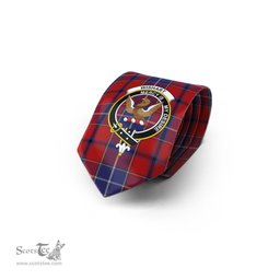 Scottish Wishart Dress Tartan Tie with Family Crest Tartan Plaid NeckTie Scottish Plaid Tartan Plaid - ScotsTee - scotstee.com