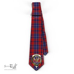 Scottish Wishart Dress Tartan Tie with Family Crest Tartan Plaid NeckTie Scottish Plaid Tartan Plaid - ScotsTee - scotstee.com
