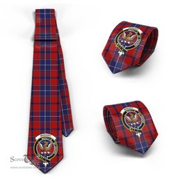 Scottish Wishart Dress Tartan Tie with Family Crest Tartan Plaid NeckTie Scottish Plaid Tartan Plaid - ScotsTee - scotstee.com