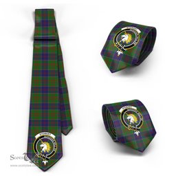Scottish Stewart of Appin Hunting Tartan Tie with Family Crest Tartan Plaid NeckTie Scottish Plaid Tartan Plaid - ScotsTee - scotstee.com