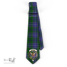 Scottish Wishart Hunting Tartan Tie with Family Crest Tartan Plaid NeckTie Scottish Plaid Tartan Plaid - ScotsTee - scotstee.com