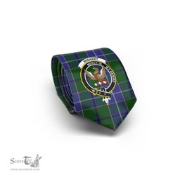 Scottish Wishart Hunting Tartan Tie with Family Crest Tartan Plaid NeckTie Scottish Plaid Tartan Plaid - ScotsTee - scotstee.com