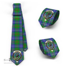 Scottish Turnbull Hunting Tartan Tie with Family Crest Tartan Plaid NeckTie Scottish Plaid Tartan Plaid - ScotsTee - scotstee.com