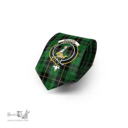 Scottish Wallace Hunting Tartan Tie with Family Crest Tartan Plaid NeckTie Scottish Plaid Tartan Plaid - ScotsTee - scotstee.com