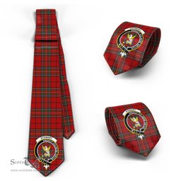 Scottish Stewart of Galloway Tartan Tie with Family Crest Tartan Plaid NeckTie Scottish Plaid Tartan Plaid - ScotsTee - scotstee.com
