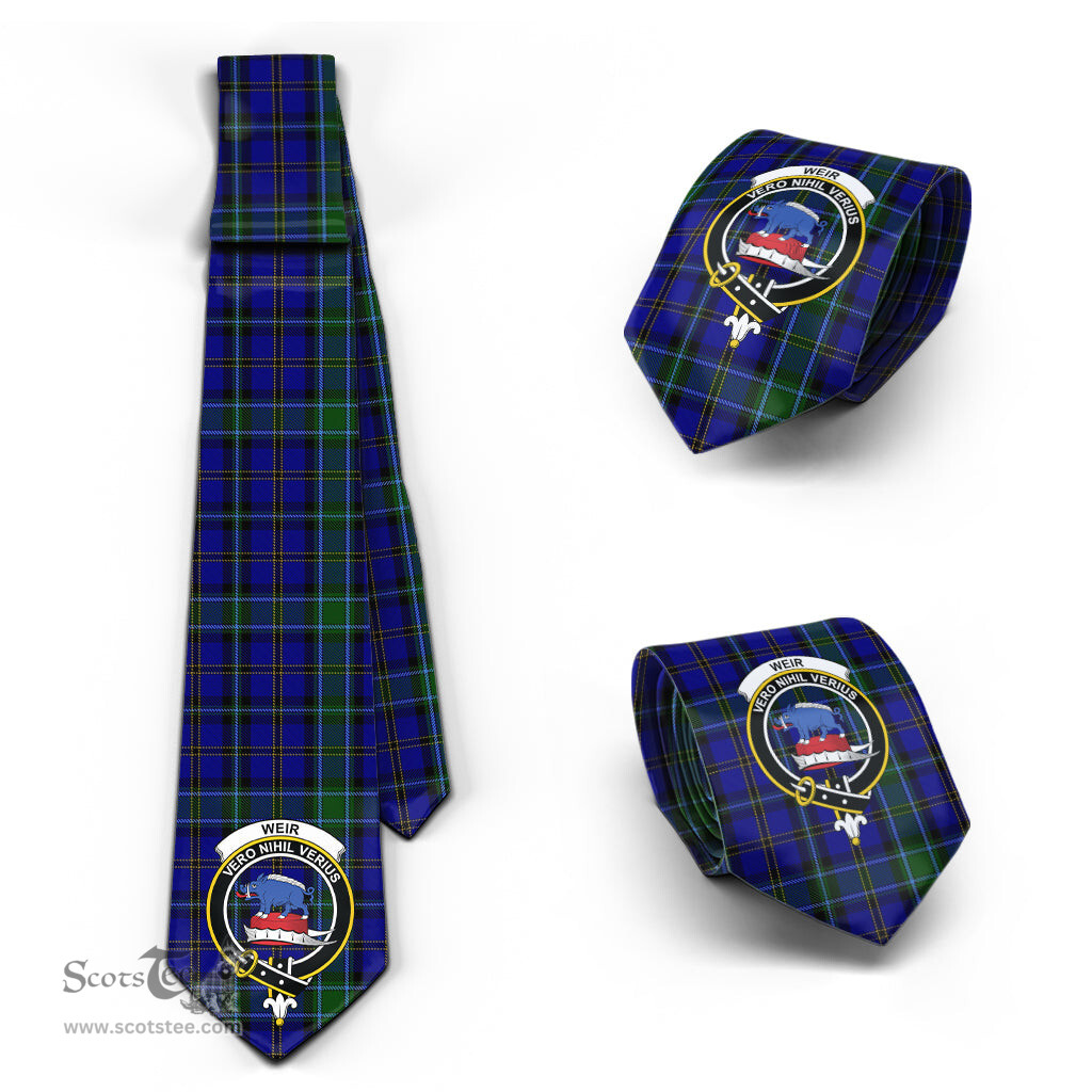 Scottish Weir Tartan Tie with Family Crest Tartan Plaid NeckTie Scottish Plaid Tartan Plaid - ScotsTee - scotstee.com