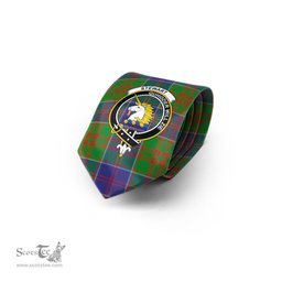 Scottish Stewart of Appin Hunting Modern Tartan Tie with Family Crest Tartan Plaid NeckTie Scottish Plaid Tartan Plaid - ScotsTee - scotstee.com