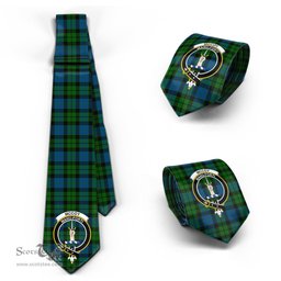 Scottish McCoy Tartan Tie with Family Crest Tartan Plaid NeckTie Scottish Plaid Tartan Plaid - ScotsTee - scotstee.com