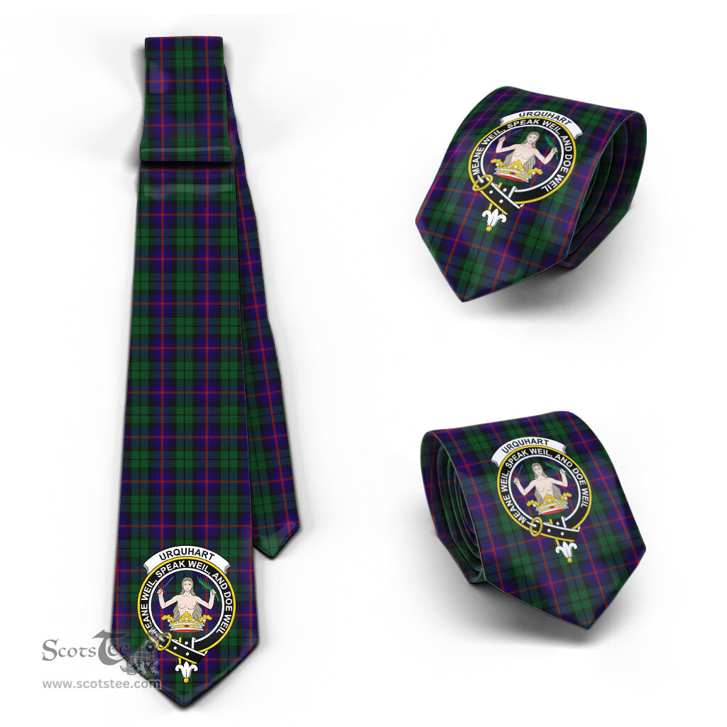 Scottish Urquhart Tartan Tie with Family Crest Tartan Plaid NeckTie Scottish Plaid Tartan Plaid - ScotsTee - scotstee.com