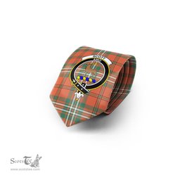Scottish Scott Ancient Tartan Tie with Family Crest Tartan Plaid NeckTie Scottish Plaid Tartan Plaid - ScotsTee - scotstee.com