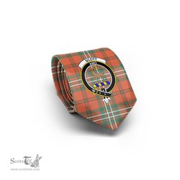 Scottish Scott Ancient Tartan Tie with Family Crest Tartan Plaid NeckTie Scottish Plaid Tartan Plaid - ScotsTee - scotstee.com