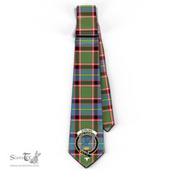 Scottish Stirling Bannockburn Tartan Tie with Family Crest Tartan Plaid NeckTie Scottish Plaid Tartan Plaid - ScotsTee - scotstee.com