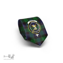 Scottish Stewart Old Tartan Tie with Family Crest Tartan Plaid NeckTie Scottish Plaid Tartan Plaid - ScotsTee - scotstee.com