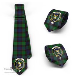 Scottish Stewart Old Tartan Tie with Family Crest Tartan Plaid NeckTie Scottish Plaid Tartan Plaid - ScotsTee - scotstee.com