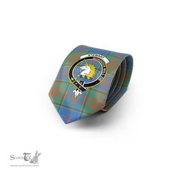 Scottish Stewart of Appin Hunting Ancient Tartan Tie with Family Crest Tartan Plaid NeckTie Scottish Plaid Tartan Plaid - ScotsTee - scotstee.com