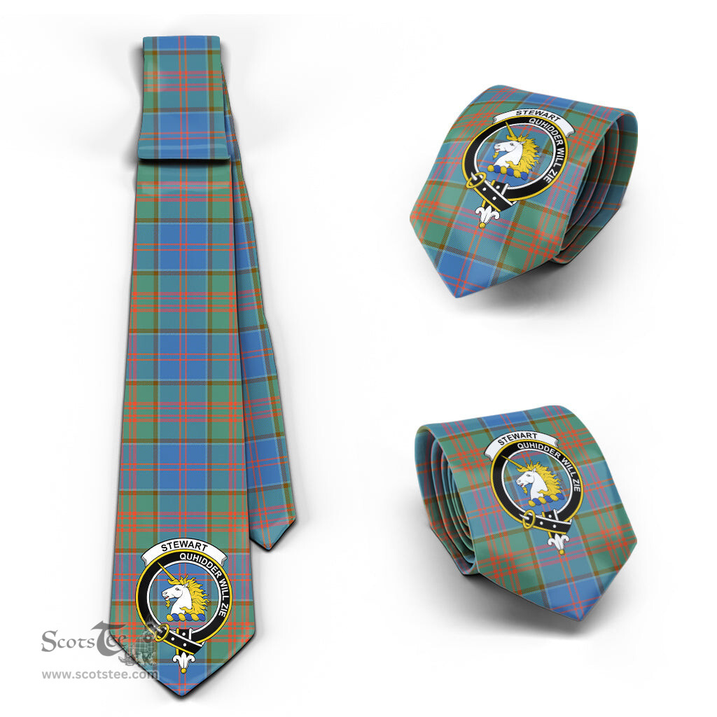 Scottish Stewart of Appin Hunting Ancient Tartan Tie with Family Crest Tartan Plaid NeckTie Scottish Plaid Tartan Plaid - ScotsTee - scotstee.com