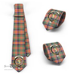 Scottish Stewart Royal Ancient Tartan Tie with Family Crest Tartan Plaid NeckTie Scottish Plaid Tartan Plaid - ScotsTee - scotstee.com