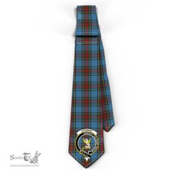 Scottish Stewart Royal Blue Tartan Tie with Family Crest Tartan Plaid NeckTie Scottish Plaid Tartan Plaid - ScotsTee - scotstee.com