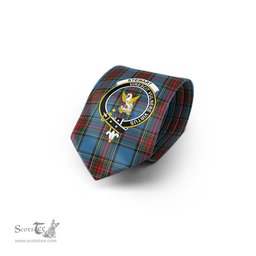 Scottish Stewart Royal Blue Tartan Tie with Family Crest Tartan Plaid NeckTie Scottish Plaid Tartan Plaid - ScotsTee - scotstee.com